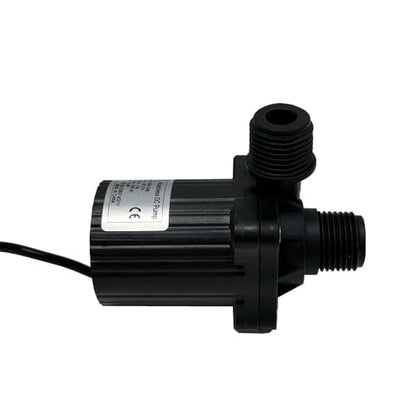 SHYSKY DC40F-1240 Micro Brushless DC Water Pump 12V 14W, 206GPH 13ft, Waterproof, 1/2 inch threaded ports, Safe Low Noise Stable Long-term Work, Submersible or Land Use, For Small cooling, gardening