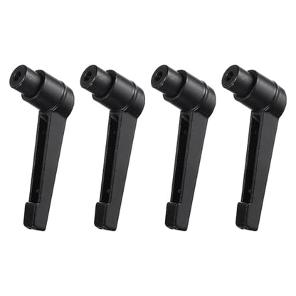 uxcell 4pcs Clamping Lever Adjustable Handles M4 Metric Female Thread Level Handle Hand Knobs Quick Release Black for Lathe Machinery - size: M4