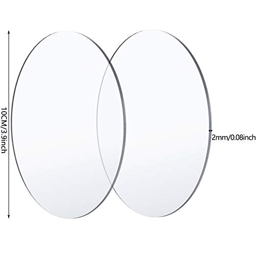 16 Pcs Clear Acrylic Circle Blanks, 4 Inch/ 10.16 cm, Clear - color: Clear, size: 4 Inch