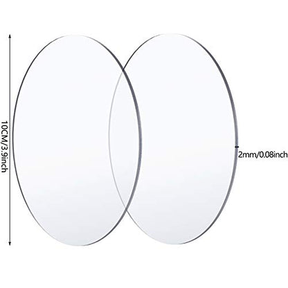 16 Pcs Clear Acrylic Circle Blanks, 4 Inch/ 10.16 cm, Clear - color: Clear, size: 4 Inch