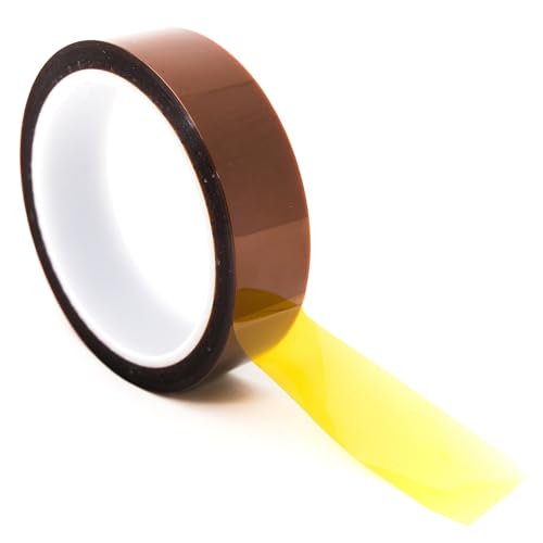 Bertech High-Temperature Polyimide Masking Tape, 1 Mil Thick, 1 3/8 Inch x 36 Yards - UL Recognized - size: 1.38 Inches