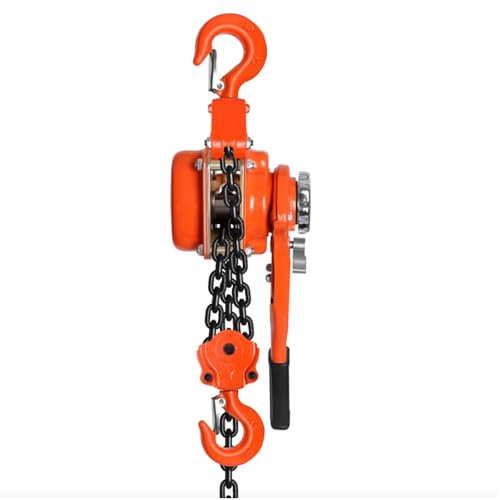 Manual Lever Chain Hoist, 6 Ton13200 lbs Capacity with 10 FT Lift, G80 Galvanized Chain, 360° Rotating Hooks, Auto Chain Leading, One-Person Operation for Warehouse, Garage, Farm
