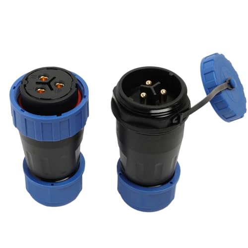 TY28 3 Pin Connector, Female Male Cable Plug Socket, Quick-Disconnect for Truck Camp Van Power Device Outdoor Electrical Automotive - color: In-line Mount, size: 3 Pin 45A