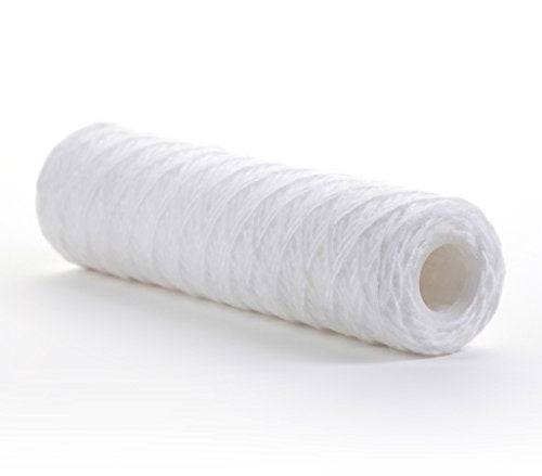 Hydronix SWC-25-1050 Universal Whole House String Wound Sediment Water Filter Cartridge 2.5" x 10" - 50 Micron (3 Pack)