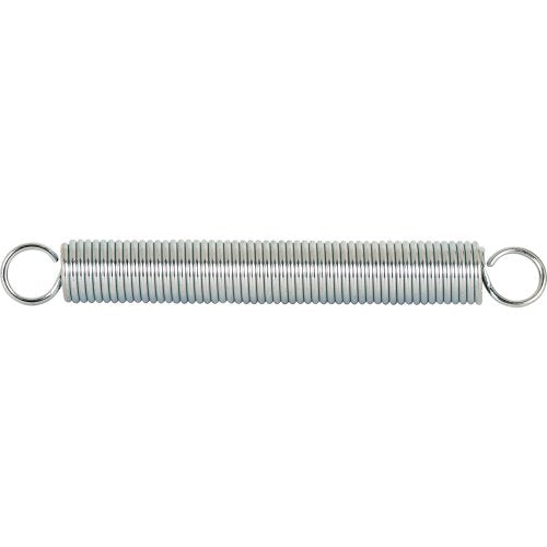 Prime-Line SP 9631 Extension Spring, Spring Steel Construction, Nickel-Plated Finish, 0.091 GA x 3/4 In. x 6-1/2 In., Closed Single Loop (Single Pack) - size: 1 Count (Pack of 1)