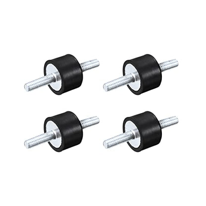 uxcell Rubber Mounts 4pcs M5x15mm Male Vibration Isolator Shock Absorber D15mmxH10mm - size: M5x15x15x10mm