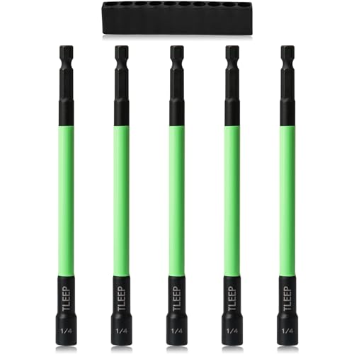 150mm 1/4" Magnetic Nut Driver Set for Impact Drill, 1/4" Hex Shank - size: F.1/4"