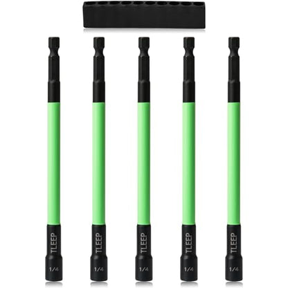 150mm 1/4" Magnetic Nut Driver Set for Impact Drill, 1/4" Hex Shank - size: F.1/4"