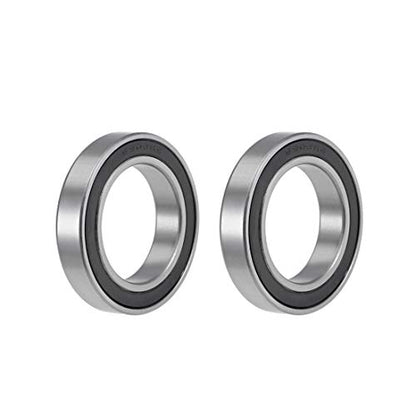 6908-2RS Ball Bearings 40x62x12mm Double Sealed Chrome Steel Z2 ABEC1 2pcs - size: 40x62x12mm