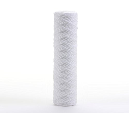 Hydronix SWC-25-1050 Universal Whole House String Wound Sediment Water Filter Cartridge 2.5" x 10" - 50 Micron (3 Pack)