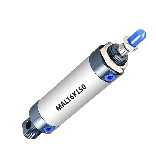 Beduan Pneumatic Mini Air Cylinder MAL 16 x 150 Screwed Piston Rod Dual Action 16mm Bore 150mm Stroke - size: MAL 16 X 150