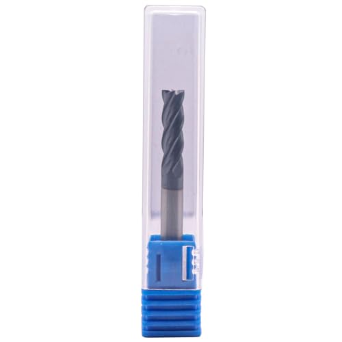 4 Flute Solid Carbide Square End Mill Set(5Pcs, 3/16"), AlTiN Coated - size: 3/16 in