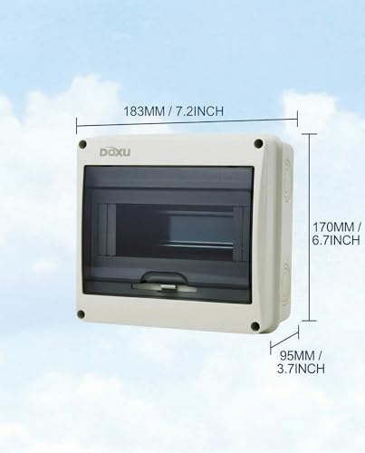 8 Way HT Circuit Breaker Box, Distribution Protection Box - size: 8Way-183x170x95MM+H54 Copper Busbar