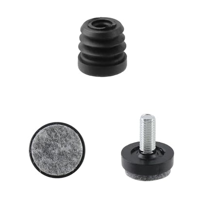 Antrader 8Pcs Inserts for Round Tubes with Felt Leveling Feet - size: 1"(25mm)x M8