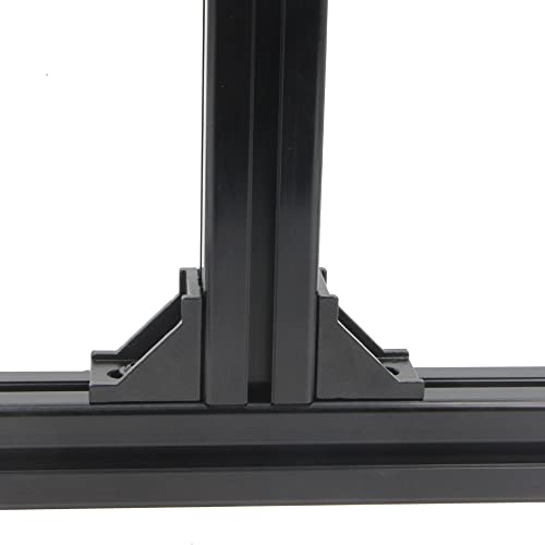 10PCS Extruded Aluminum Profile 4040 Corner Bracket Right Angle with Screws for 8mm Slot Aluminum Extrusion Profile 4040 Series (4040-Black-10 with Screws) - style: 4040-Black-10 with screws