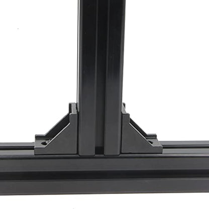 10PCS Extruded Aluminum Profile 4040 Corner Bracket Right Angle with Screws for 8mm Slot Aluminum Extrusion Profile 4040 Series (4040-Black-10 with Screws) - style: 4040-Black-10 with screws