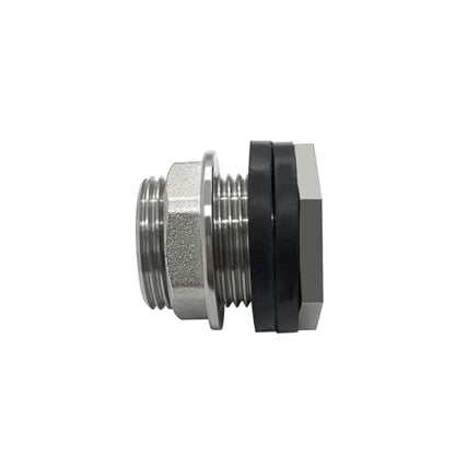 Beduan 3/4 NPS Male to 1/2 NPT Female Bulkhead Water Tank Connector Stainless Steel Thru-bulk Fitting (Pack of 2) - size: 1/2 NPT to 3/4 NPS