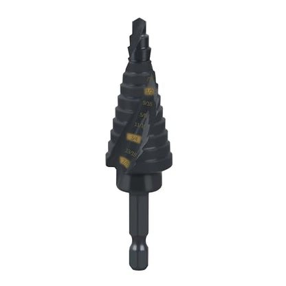 #4 Impact Step Drill Bit, 3/16" - 7/8" for Milwau-kee