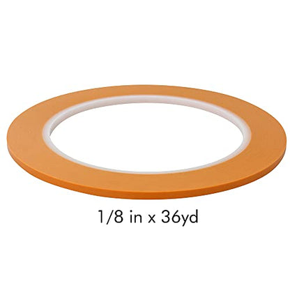 JINBING Pinstripe Masking Tape Fine Line Tape (1/16 in 1/8 inch x 3)