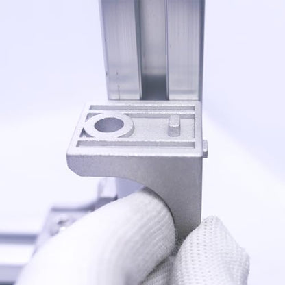 20Sets 1010 Series Aluminum Extrusion Connectors,20 pcs 1010 Corner Brackets,with 40 pcs Sliding T Nuts and Screws for 1010 Aluminum Extrusion Profile Accessories - style: 20 Sets Silver 25S Bracket