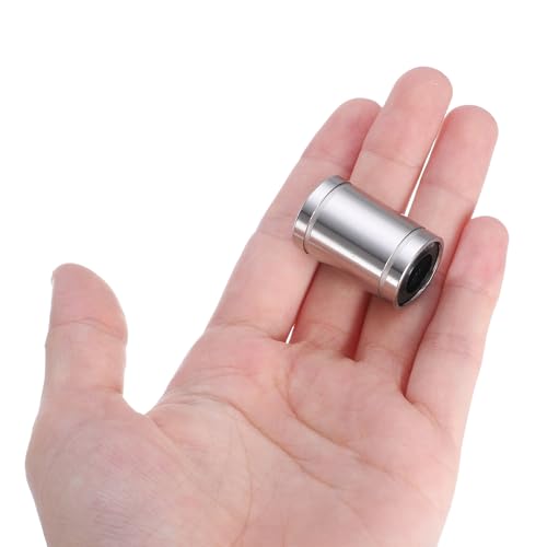 uxcell 4Pcs LM10UU Linear Bearing 10mm Bore 19mm OD 29mm Length Linear Ball Bearings Nickel Plated Surface Double Side Rubber Sealed Bearing Steel for CNC Machine 3D Printer - size: LM10UU