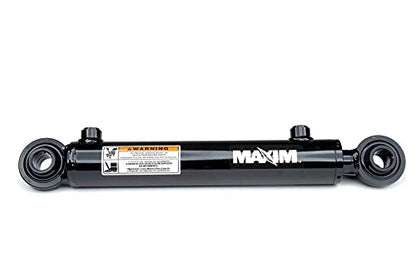 Maxim WSB Swivel Ball Welded Cylinder - Double Acting Hydraulic Cylinder 2.5” Bore x 36” Stroke, 1” Pin & 1.5” Rod Diameter, 44” Retracted, 3000 PSI, 14720 lb Column Load, SAE 8 Port Size, 53 lb - size: 2.5x36