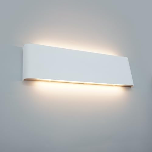 KICAAO 15.7in White Modern Wall Sconce 2-Pack,16W Warm Light 3000K - color: Warm light 3000K