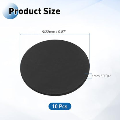 PATIKIL Rubber Solid Discs Washers 22mm OD x 1mm Thick 10 PCS - size: 22mm x 1mm