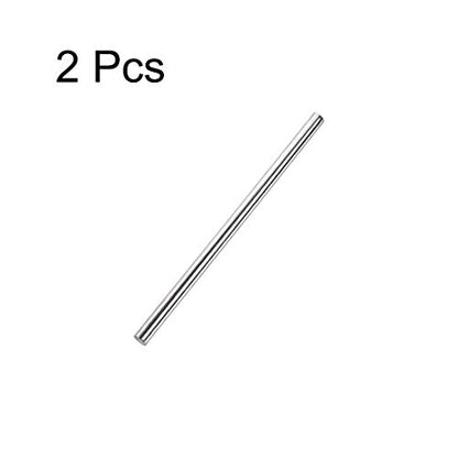 uxcell 5mm x 100mm 304 Stainless Steel Solid Round Rod for DIY Craft - 2pcs - size: 5 mm x 100 mm