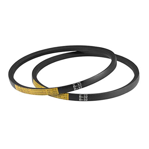 uxcell B32 V-Belts 32" Pitch Length, B-Section Rubber Drive Belt 2pcs - size: 32"