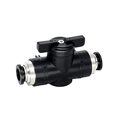 Beduan Pneumatic Ball Valve BUC, 1/4" x 1/4" OD Push to Connect Fitting Air Flow Control Valve Straight Quick Connect Union(3Pcs) - size: 1/4" x 1/4" Tube OD (3Pcs)