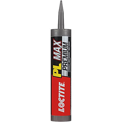 Loctite PL Premium Max Construction Adhesive, 9 fl oz Cartridge, 1 Pack - Versatile Construction Glue for Wood, Concrete, Stone & More - size: 1 Pack