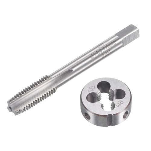 M9x1.25mm Metric Tap and Die Set,Machine Thread Screw Tap with Round Threading Die,Tap & Die Kit for Nut Screw Bolt Thread Repair - size: M9x1.25mm