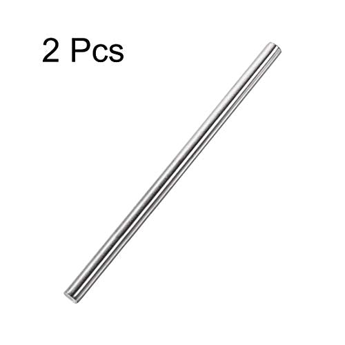 uxcell 8mm x 250mm 304 Stainless Steel Solid Round Rod for DIY Craft - 2pcs - size: 8 mm x 250 mm