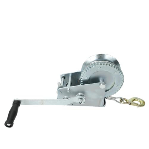 BLACKHORSE-RACING 3500 lbs Hand Winch with 33FT Cable, Hardened Steel 2 Gear Manual Crank Winch for ATV RV Boat Trailer Truck Marine Winch Heavy Duty Hand Crank Winch with Hook (Pack of 2) - size: 3500lbs (Pack of 2)