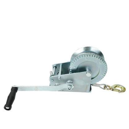 BLACKHORSE-RACING 3500 lbs Hand Winch with 33FT Cable, Hardened Steel 2 Gear Manual Crank Winch for ATV RV Boat Trailer Truck Marine Winch Heavy Duty Hand Crank Winch with Hook (Pack of 2) - size: 3500lbs (Pack of 2)