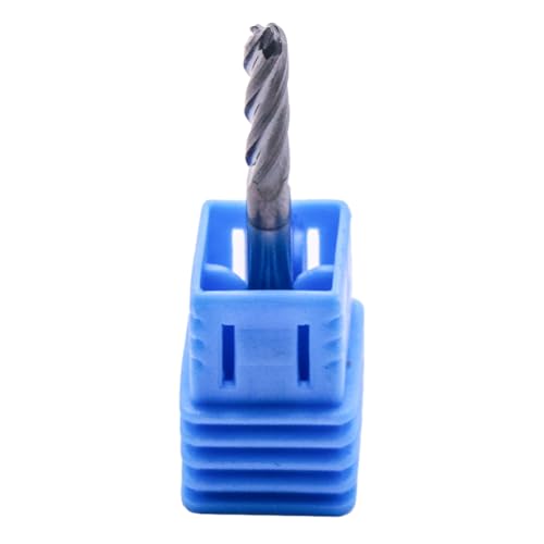 4 Flute Solid Carbide Ball Nose End Mill Set(5Pcs, 1/8"), AlTiN Coated - size: 1/8 in