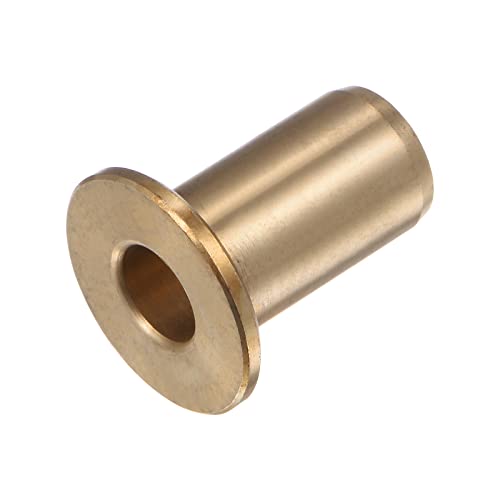 HARFINGTON 2pcs Flange Bearing Sleeve 8mm Bore 12mm OD 25mm Length 2mm Flange Thickness Bronze Bushing Self-Lubricating Bushings Sleeve for Industrial Equipment - size: 8mmx12mmx25mm