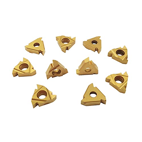 10PCS 16ER AG60 / 16IR AG60 CNC Lathe Indexable Threading Carbide Turning Insert Blade (16IR AG60) - color: 10pcs 16ir Ag60