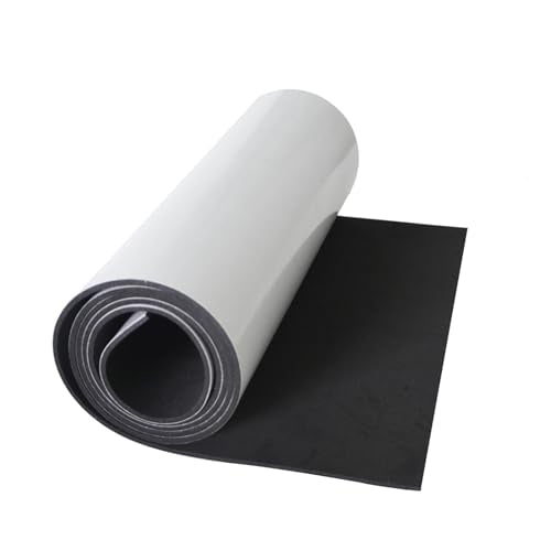 Foam Sheets with Adhesive Backing, 11.81 in x 59 in x 1/8 in Black Closed Cell Neoprene Cushion Mat EVA Foam Insulation Padding Soundproof Sheet Rolls for Crafts DIY Projects, Easy to Cut - color: Black, size: 11.81" x 59" x 1/8"