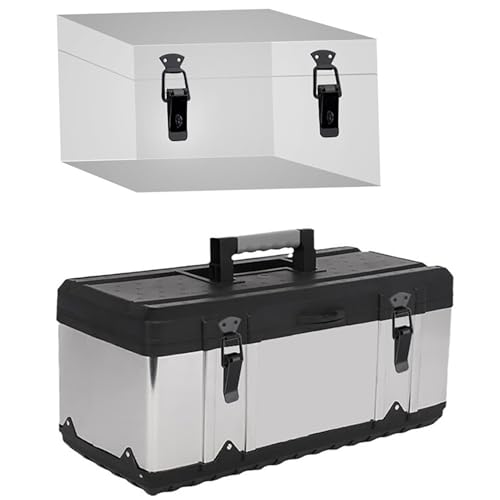 2PCS Spring Toggle Latches 8 Screws Stainless Steel Spring Loaded Latches 4.3x3.5x1x1.5x0.7 inches for Mounting Cabinet Boxes Suitcase Black