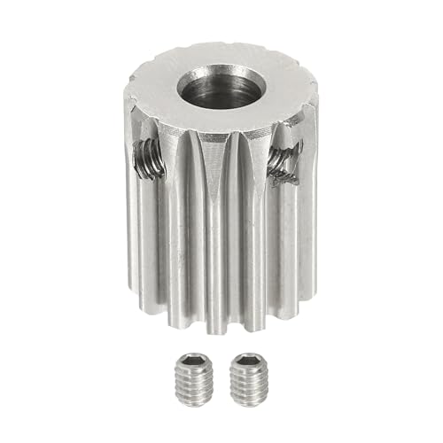 uxcell 1 Mod 13T Spur Gear 6mm Bore, 304 Stainless Steel Pinion Gear - size: 1 Mod 13T, 6mm