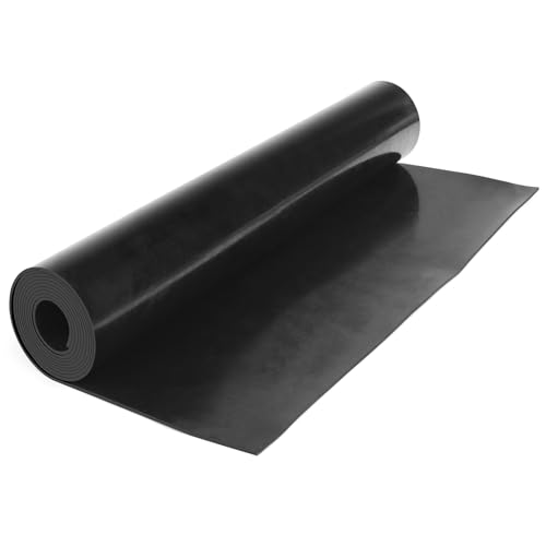 HooTown Solid Rubber Sheets Strips, No Adhesive Neoprene Rubber Rolls Seal - size: 12” Wide x 48” Long, style: 1/16" Thick