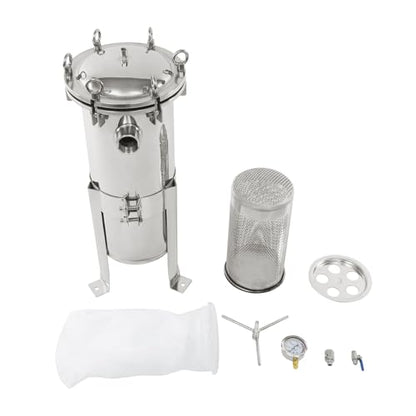 Bag Filter Housing, 1.5" NPT Heavy Duty Water High Flow Bag Filter - size: 2.48 SQ FT