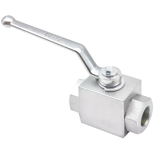 TieMin Hydraulic Valve 3/4 Inch 4568 PSI High Pressure, Shut-Off 2 Way Hydraulic Ball Valve KHB 3/4" NPT