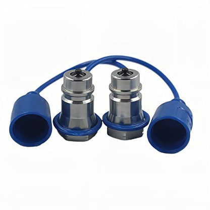 2-PCS 1/2" Ag ISO5675 Poppet Valve Hydraulic Quick Connect Male Coupler Nipple Tractor Coupling 1/2" NPTNV12 NPT M/F - size: 2PCS-1/2 NPT Male( Poppet)