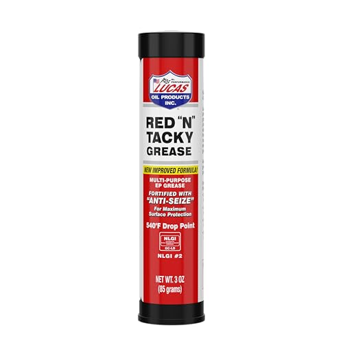 Lucas Oil 10318 Red N Tacky Grease 3 Ounce Combo Pack (Pack of 10) - size: 9 Ounce, style: 10 Pack