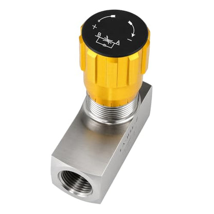 Hydraulic Flow Control Needle Valve 1/4 Inch Npt Ports, 5.28 GPM, 5076 PSI - size: 1/4 Inch