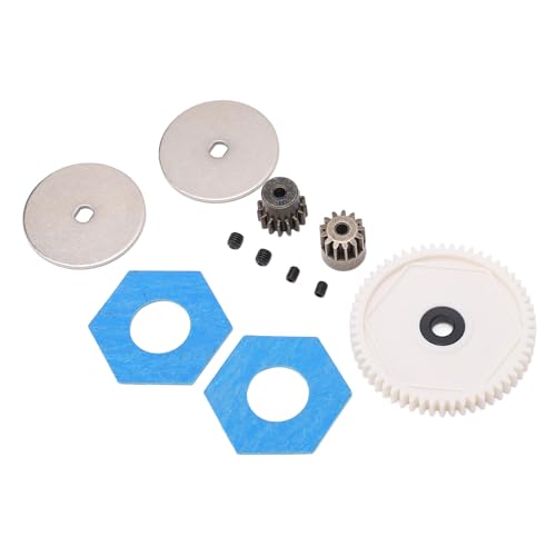 Metal 56T Spur Gear, Small Lightweight Gear Set with 13T 15T Gears for Axial SCX10 RC Crawler Car, Strong Wear (White) - color: White