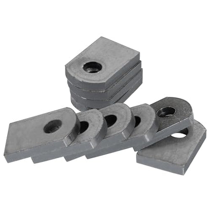Weld on Tabs, Steel Shock Basic Weld Tab, Universal Weld on Tabs Flat Bottom Mount with a 3/8" Hole.1-1/2" Height, 1" Wide, 3/16" Thick Pack Of 10 Tabs Steel Mounting Bracket OywhC-1 - color: Flat Mount-Small 3/16" Thick